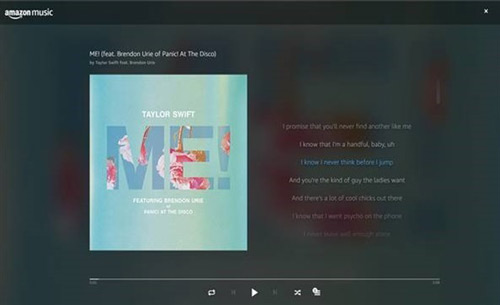 text auf amazon music für computer ansehen