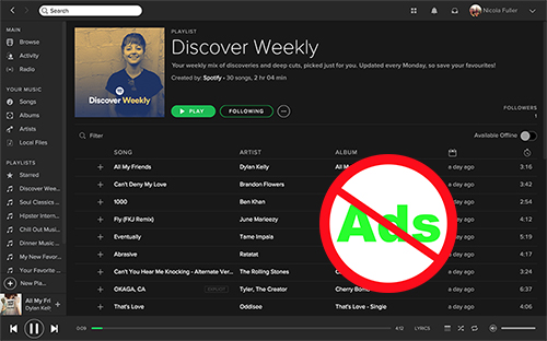 spotify anzeigen blockieren