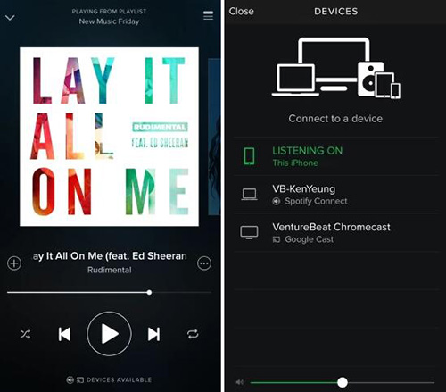 spotify auf chromecast übertragen