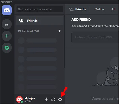 klicken sie auf einstellungen auf discord