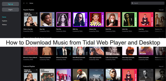 musik von tidal web player herunterladen