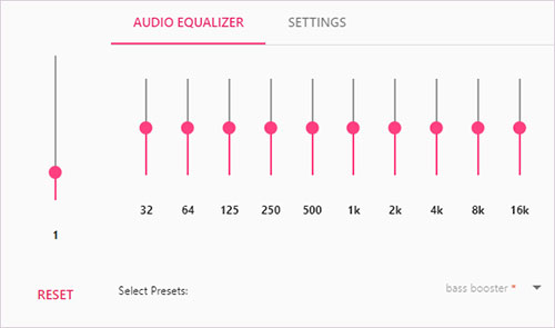 spotify web player equalizer