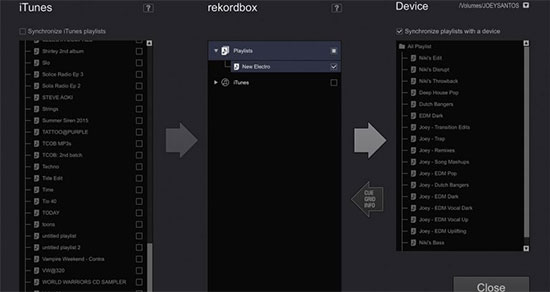 exportieren von spotify musik aus rekordbox