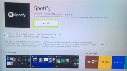 spotify auf samsung tv installieren