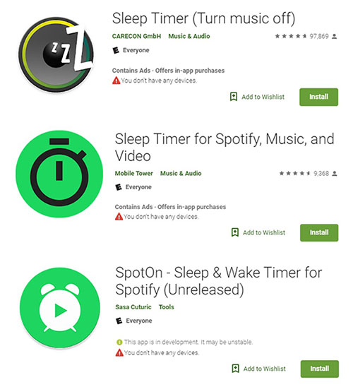 beste 3 spotify sleep timer