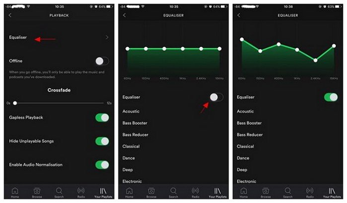 spotify ios equalizer