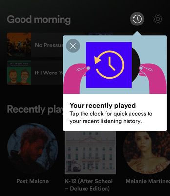 spotify verlauf auf dem handy prüfen