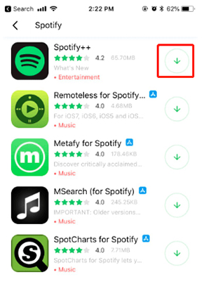 spotify über tutuapp installieren