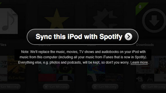 spotify mit dem ipod synchronisieren