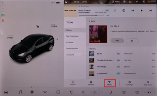 wie man tidal in tesla nutzt