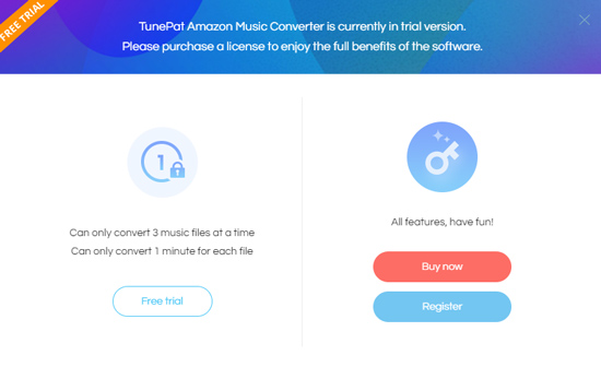 tunepat amazon music converter kostenlos testen einschränkung